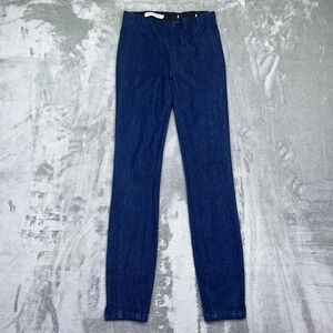 Anthropologie Denim Leggings Pull‎ On Women's Pants Dark Wash Stretch Sz 24"